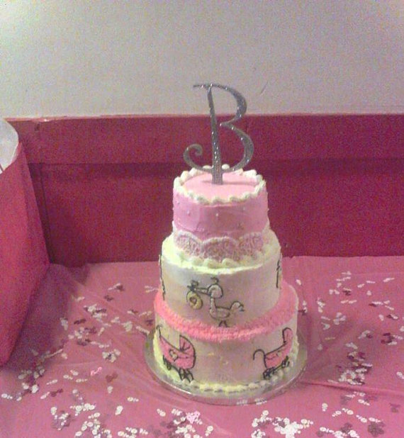 Baby Shower Cake with Diamonds Baby Shower Cake with Diamonds