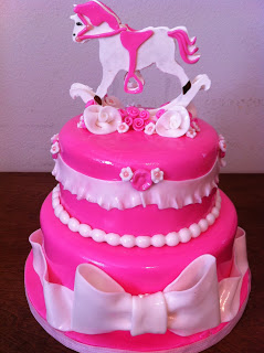 Baby Shower Cake with Rocking Horse