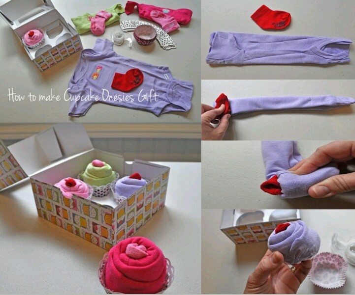 Baby Shower Cupcake Onesies Gift Idea