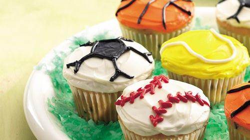 Ball Game Cupcakes