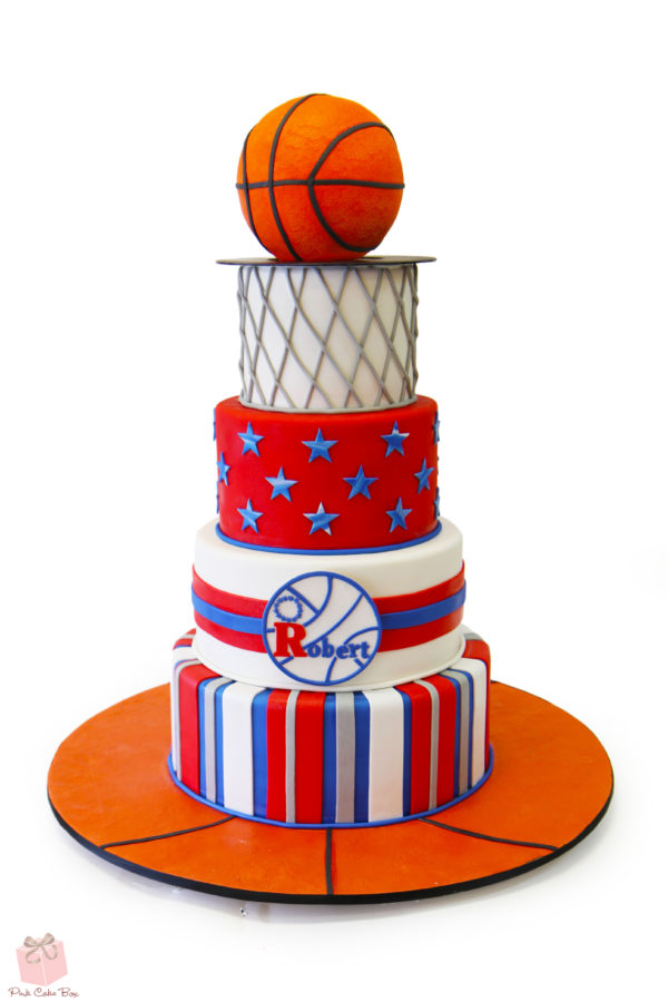 Basketball Bar Mitzvah Cake