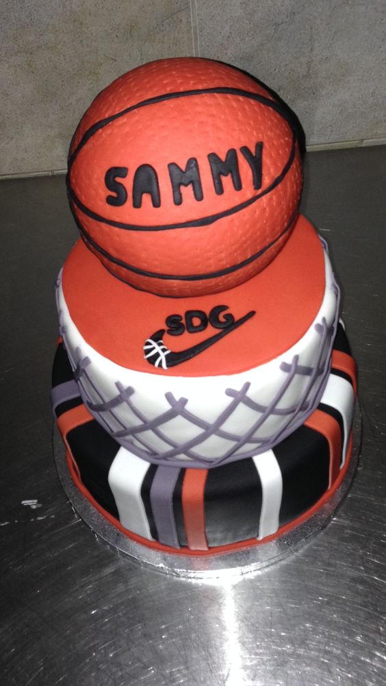 Basketball Bar Mitzvah Cake