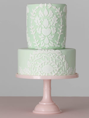 Beautiful Mint Green Wedding Cake