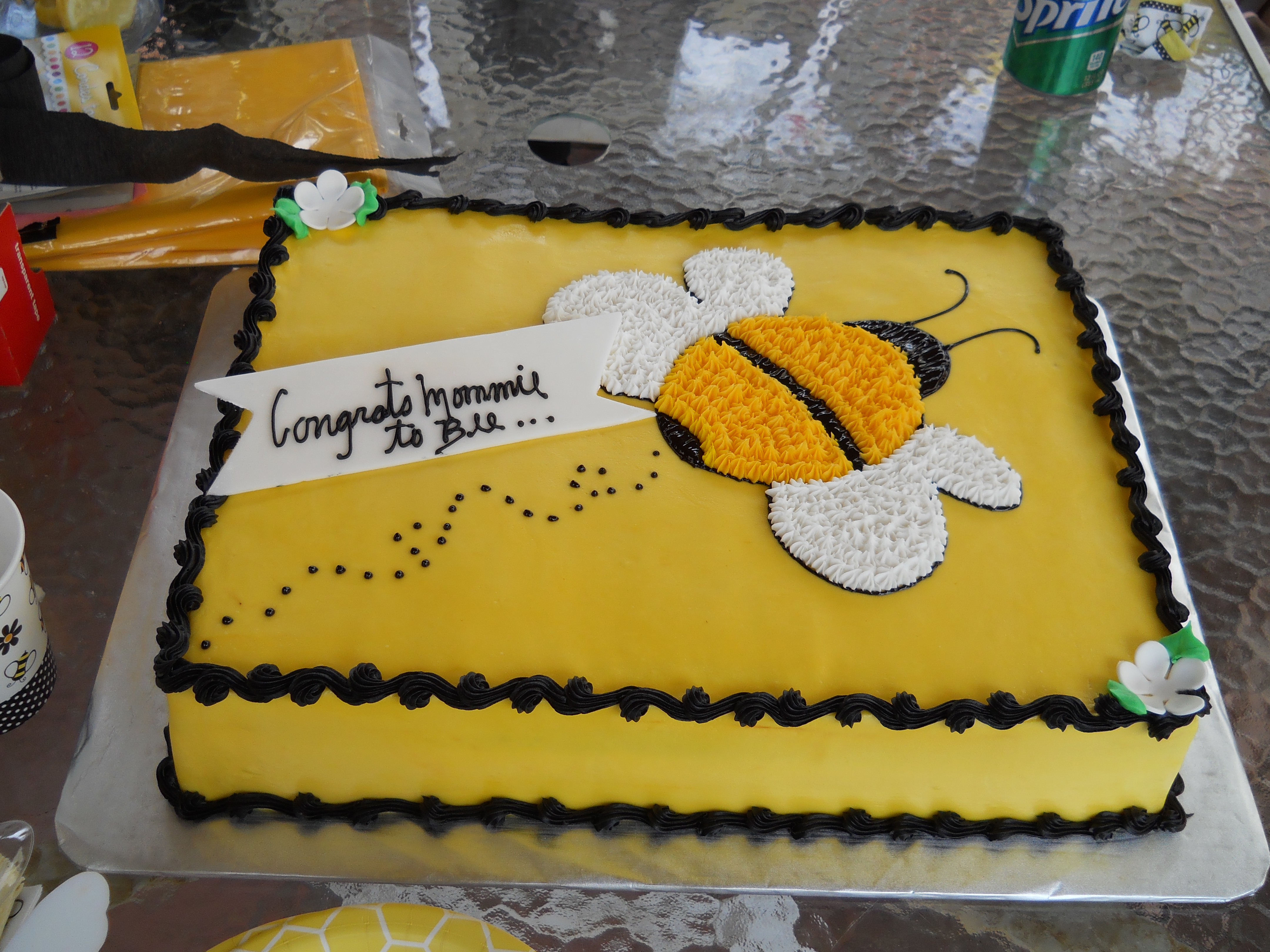 Bee Baby Shower Cake