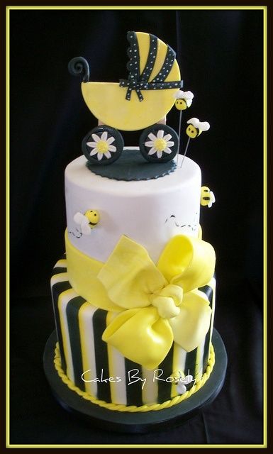 Bee Baby Shower Cake