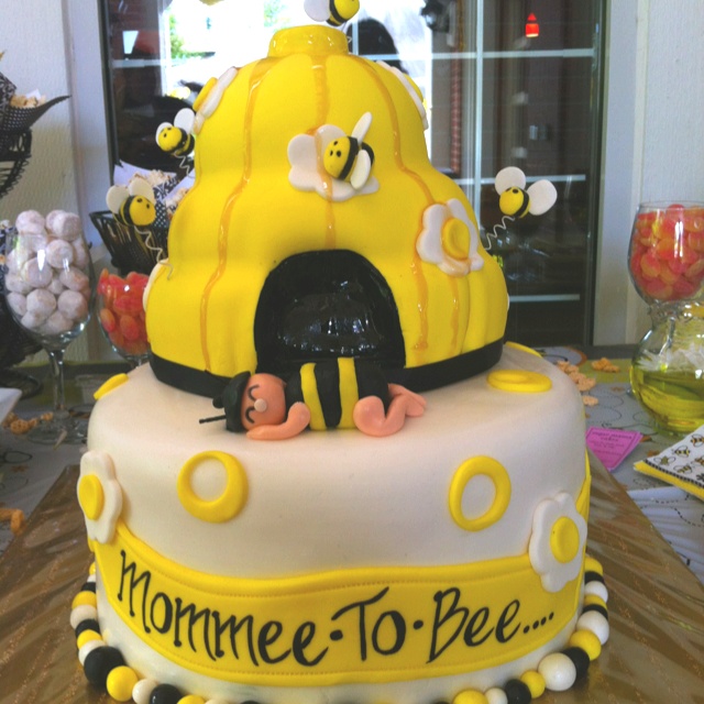 Bee Baby Shower Cake