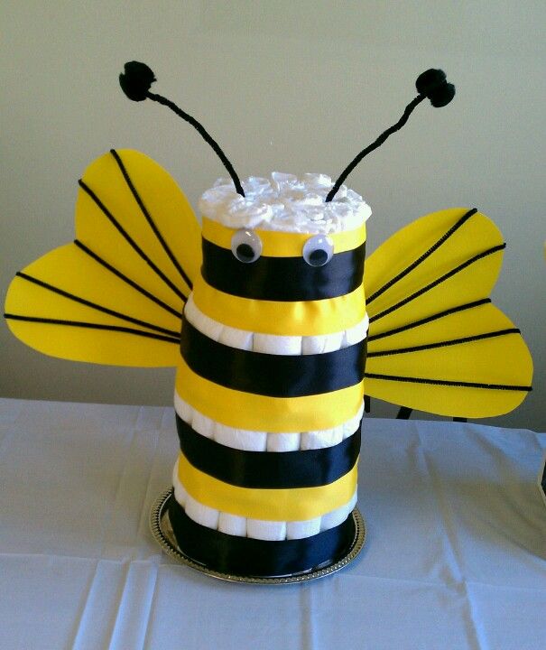 Bee Baby Shower Diaper Cake