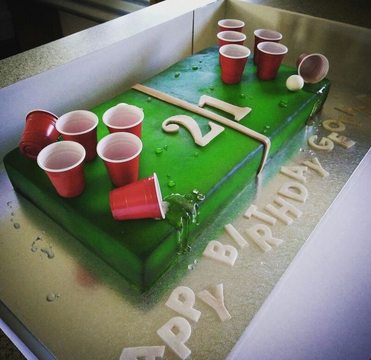 Beer Pong Cake Ideas