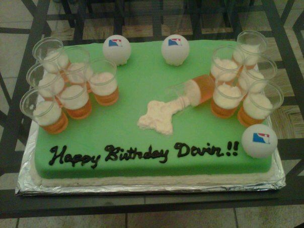 Beer Pong Cake