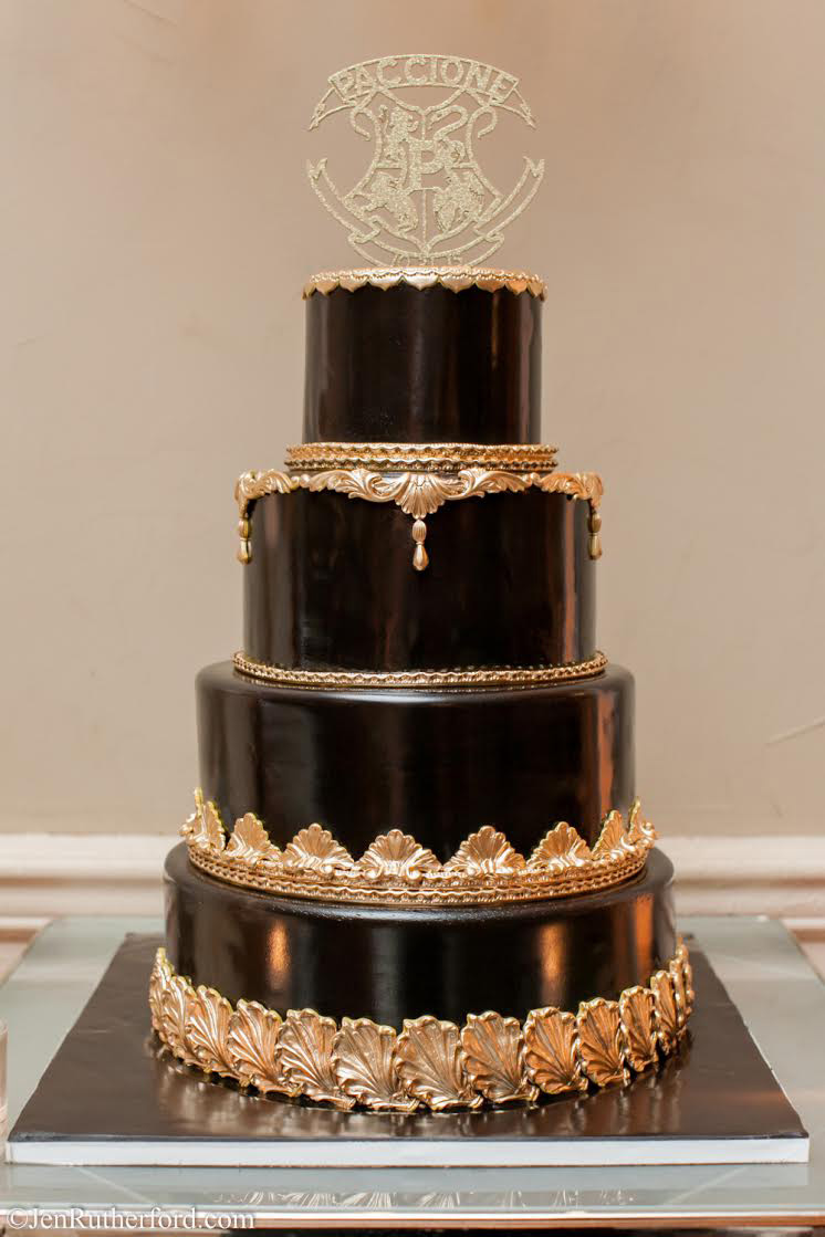 Black and Gold Wedding Cake Black and Gold Wedding Cake