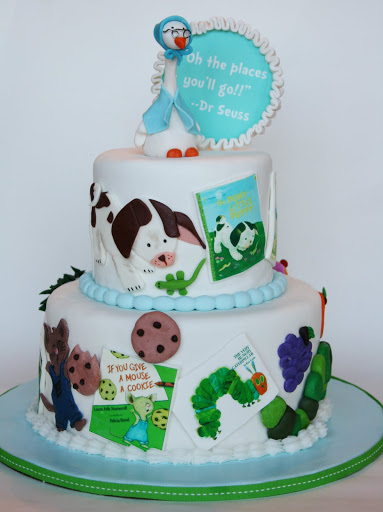 Book Themed Baby Shower Cake