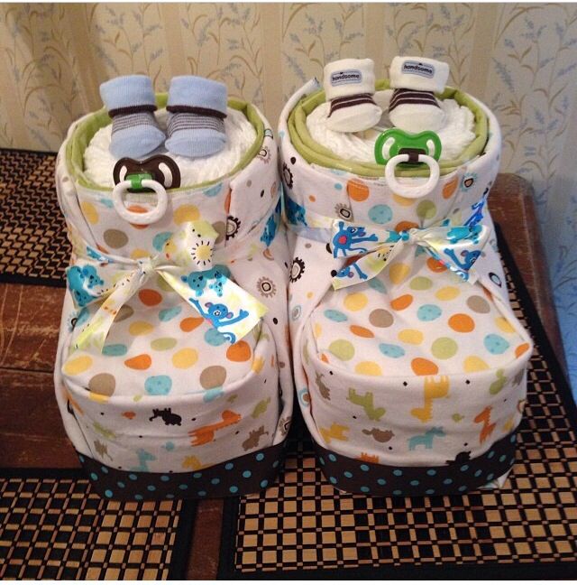 Bootie Baby Shower Diaper Cakes