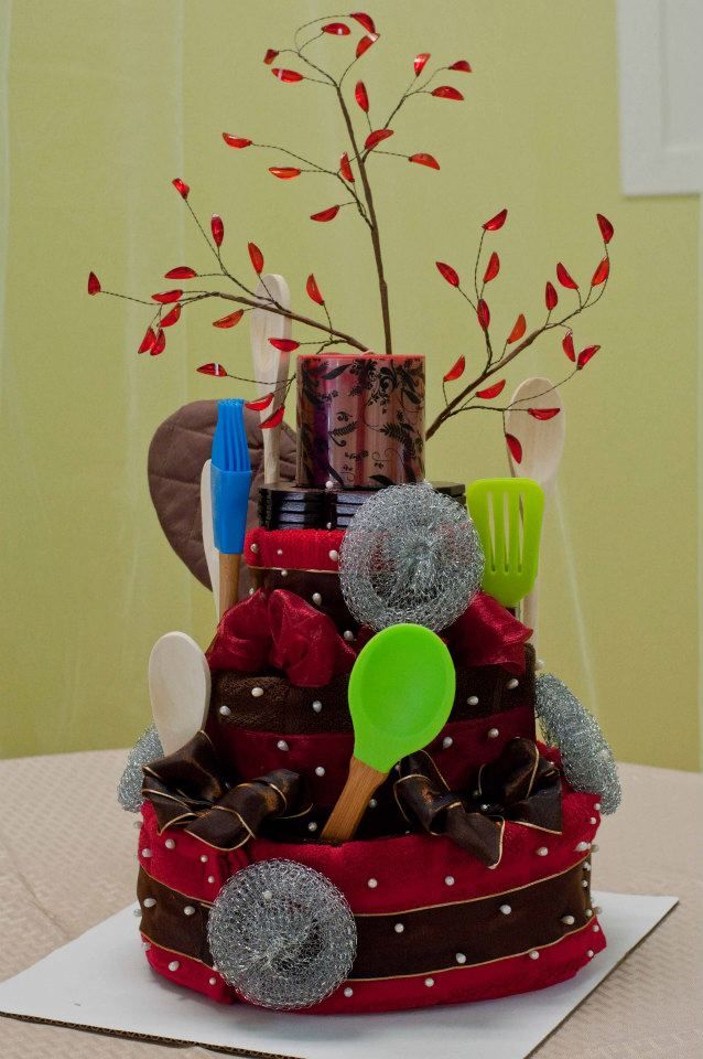 Bridal Shower Kitchen Towel Cake Bridal Shower Kitchen Towel Cake