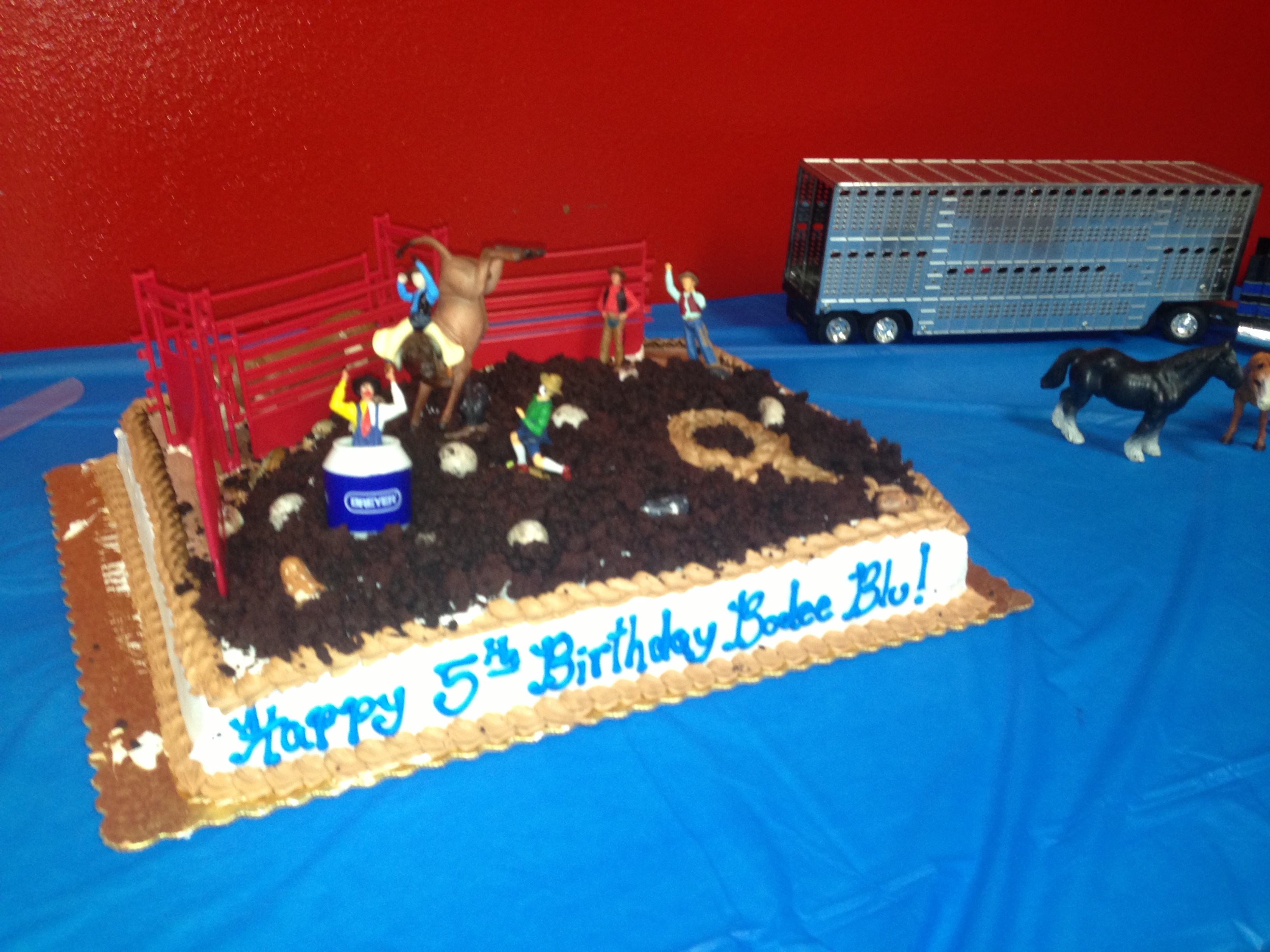 Bucking Bull Birthday Cake