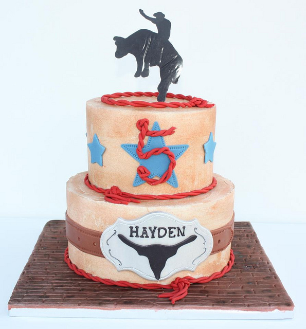 Bull Rider Birthday Cake