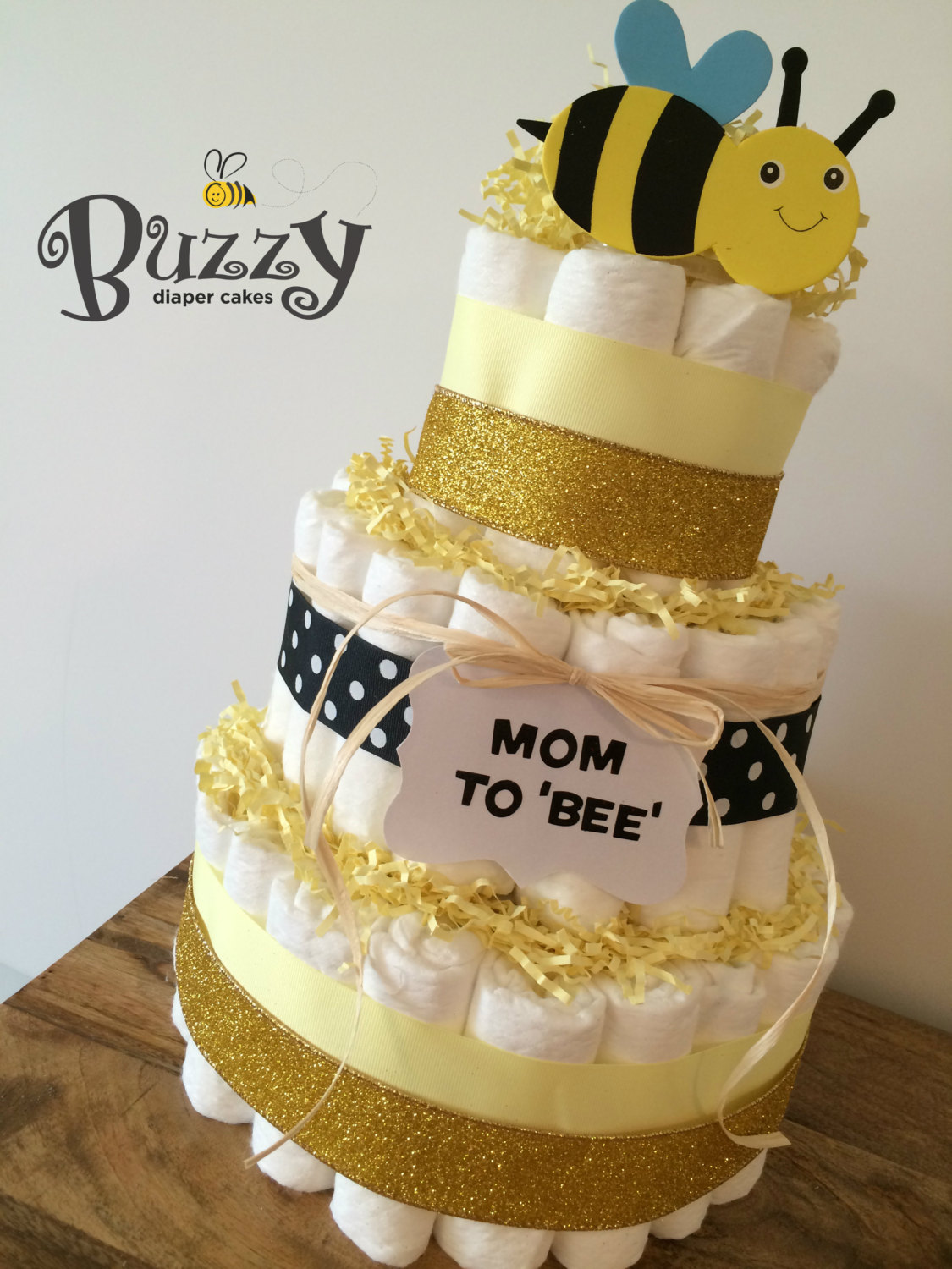 Bumble Bee Baby Shower Diaper Cakes