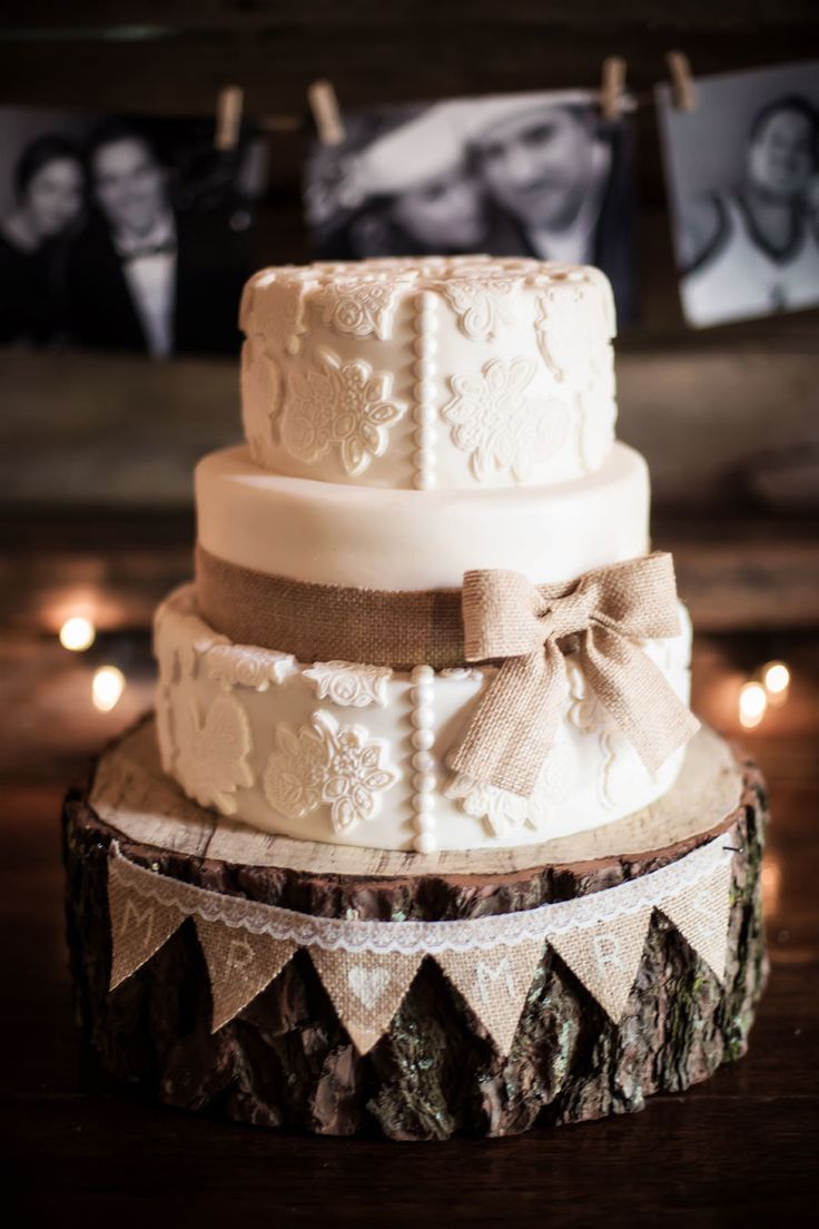 11 Photos of Rustic Lace Cakes 11 Photos of Rustic Lace Cakes