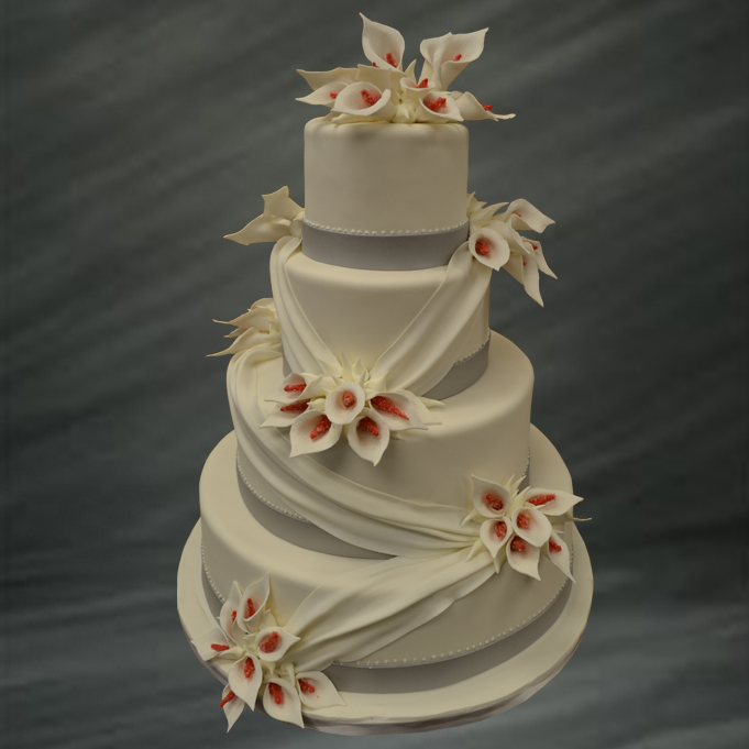 Calla Lily Wedding Cake