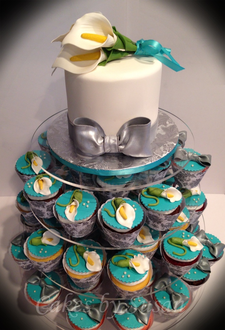 Calla Lily Wedding Cupcakes