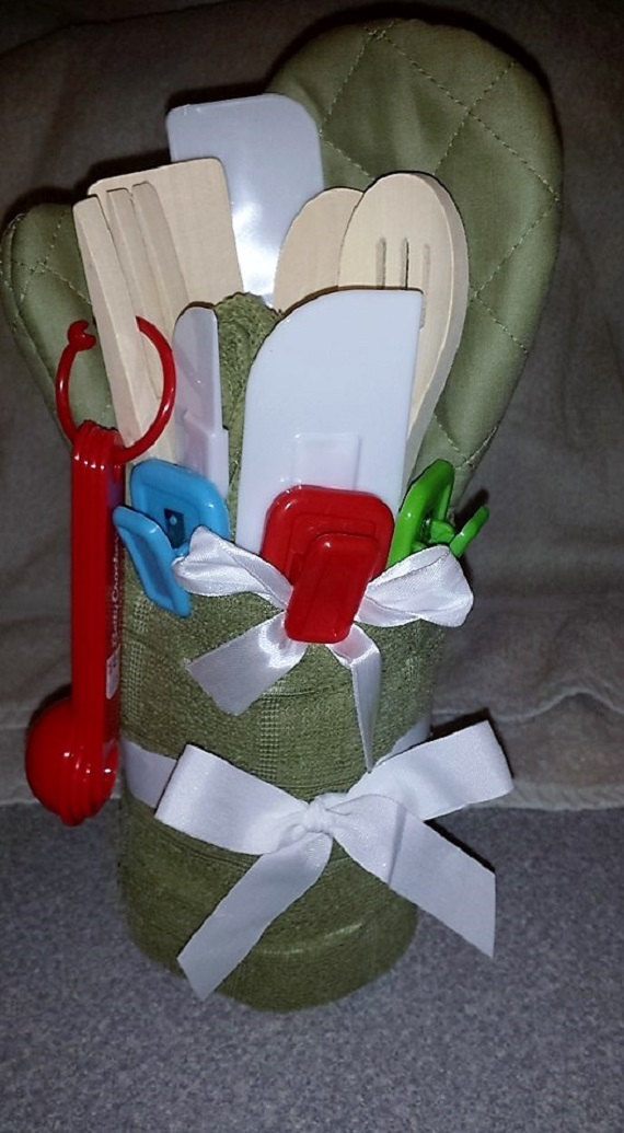 Christmas Kitchen Towel Cake Christmas Kitchen Towel Cake