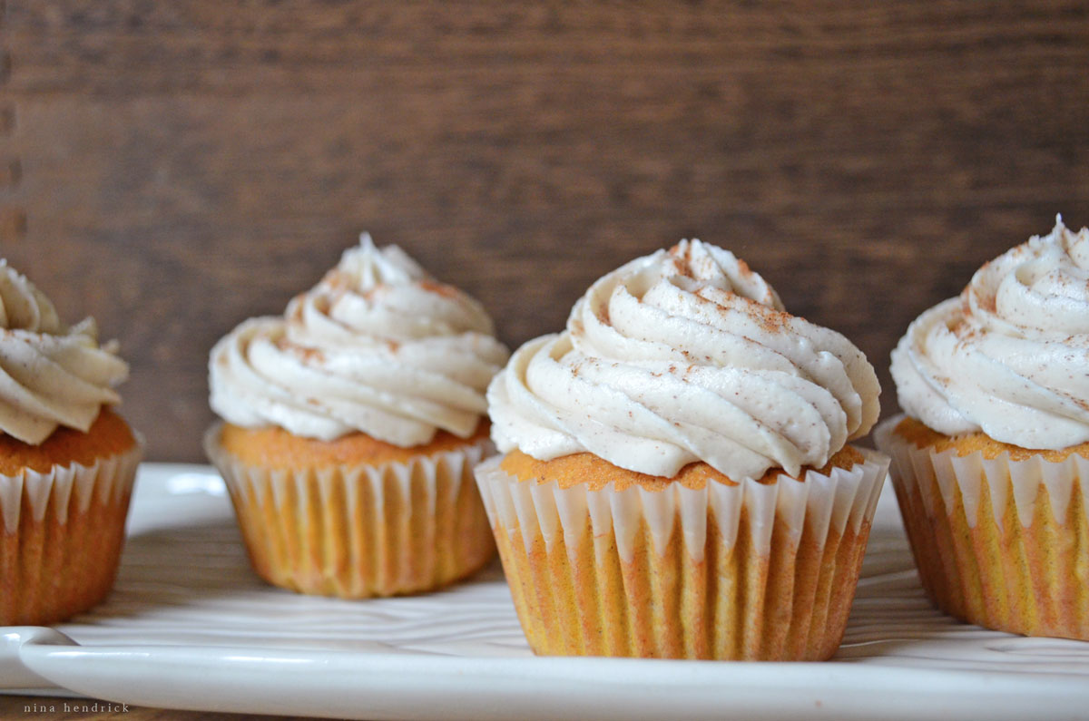 Cinnamon Pumpkin Spice Cupcakes with Cream Cheese Frosting