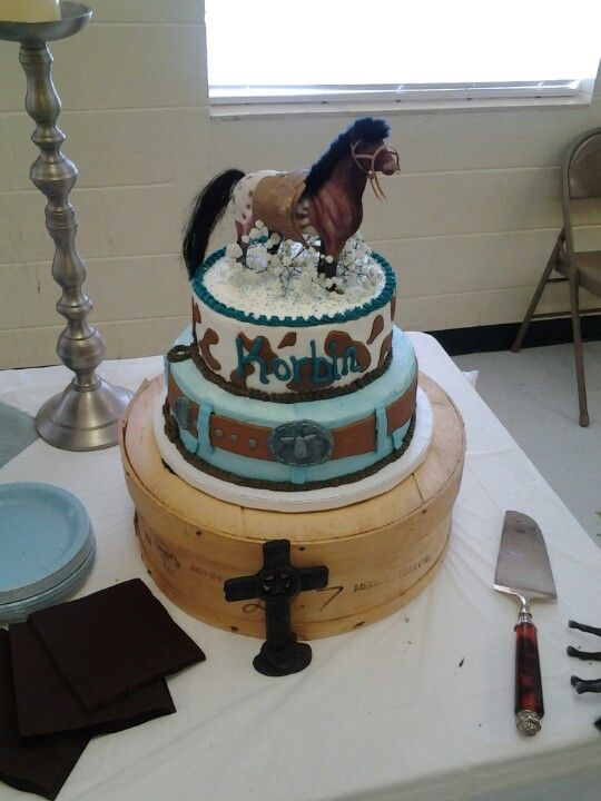 Country Boy Baby Shower Cake