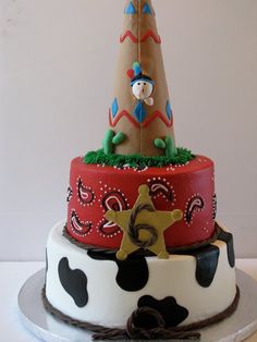 Cowboys and Indians Birthday Cakes Cowboys and Indians Birthday Cakes