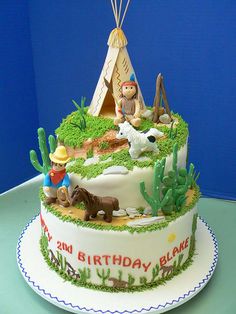 Cowboys and Indians Birthday Cakes Cowboys and Indians Birthday Cakes