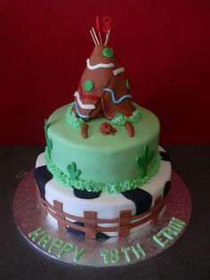 Cowboys and Indians Birthday Cakes Cowboys and Indians Birthday Cakes