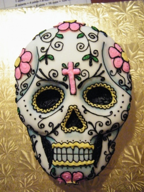 Day of the Dead Sugar Skull Cake