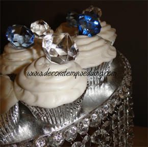 Denim and Diamond Cupcake Toppers