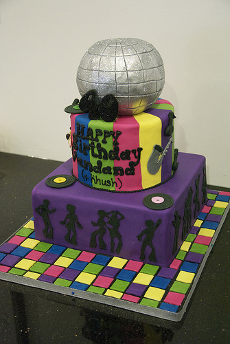 Disco Birthday Cake