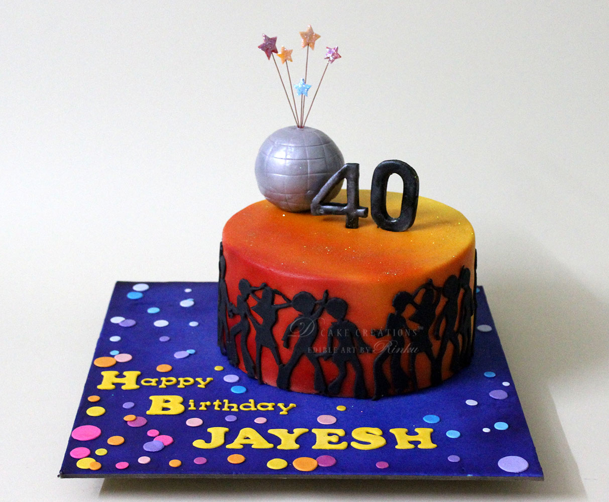 Disco Theme Birthday Cakes