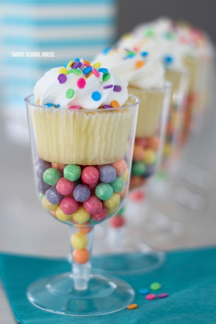 DIY Cupcake Stand with Wine Glasses