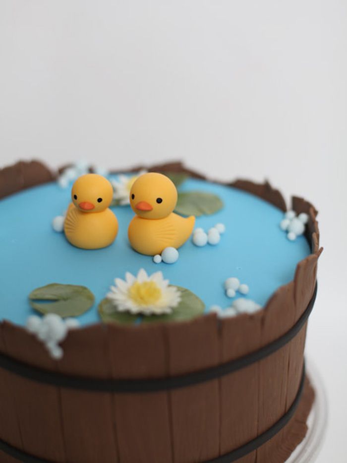 Duck Pond Baby Shower Cake