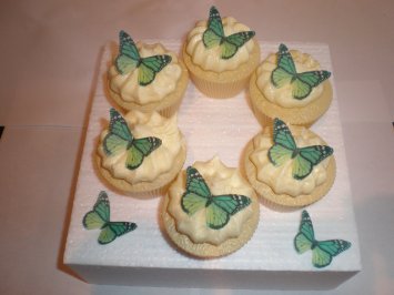 Emerald Green Edible Cupcake Decorations