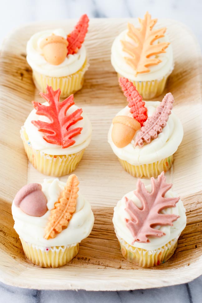 Fall Leaves Cupcake Toppers