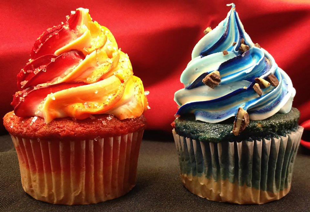 Fire and Ice Themed Cupcakes