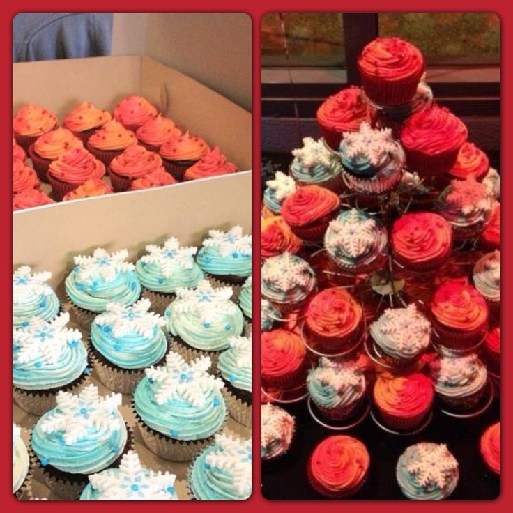 Fire and Ice Wedding Cupcakes Fire and Ice Wedding Cupcakes