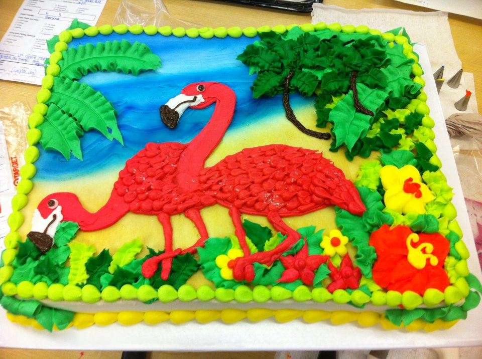 Flamingo Birthday Cake