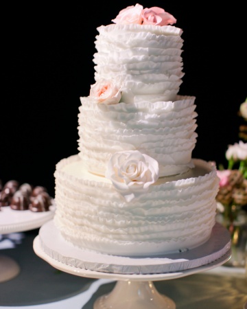 Fondant Ruffle Wedding Cake