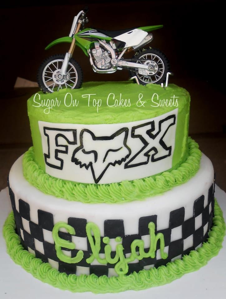 Fox Dirt Bike Birthday Cake