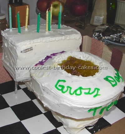 Funny Birthday Toilet Cake