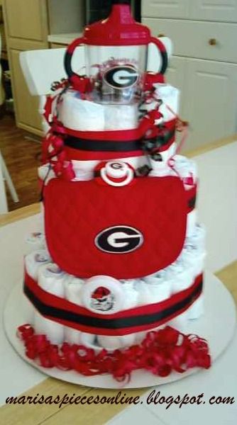 GA Bulldog Diaper Cake