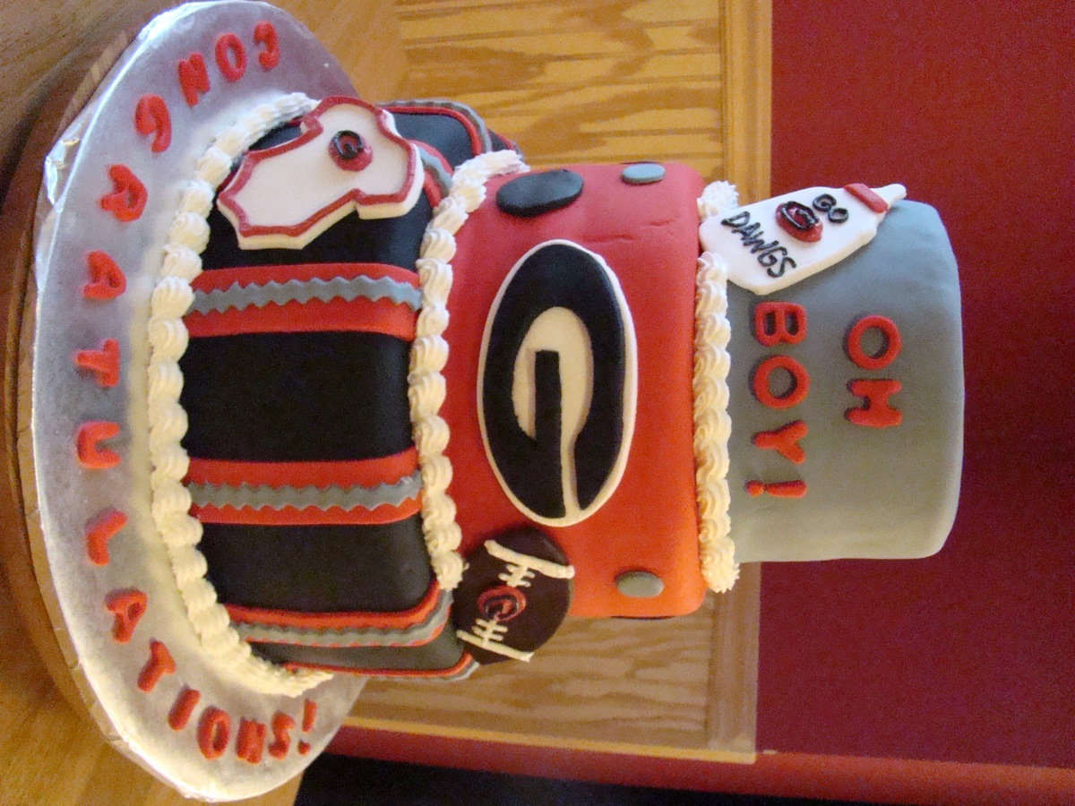 Georgia Bulldog Baby Shower Cake