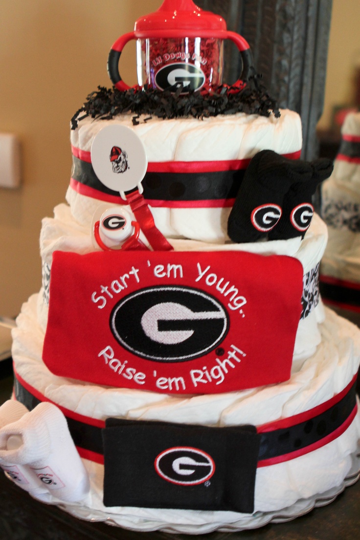 Georgia Bulldog Baby Shower Cake