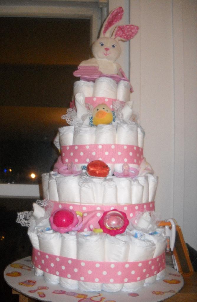 Girl Diaper Cake Girl Diaper Cake
