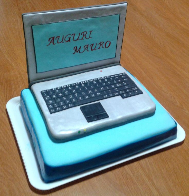 Happy Birthday Computer Cake