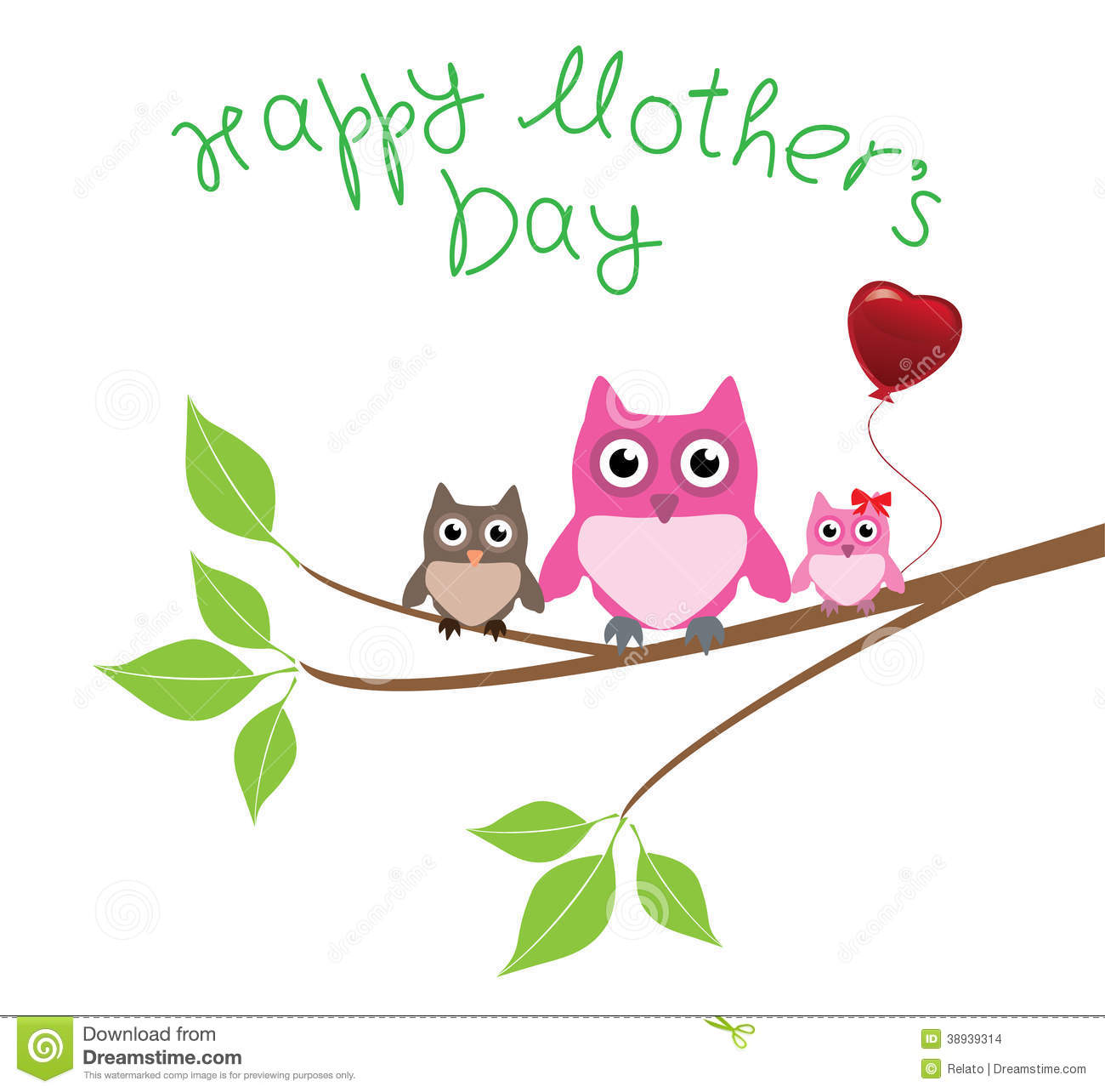 Happy Mother's Day with Owl Happy Mother's Day with Owl