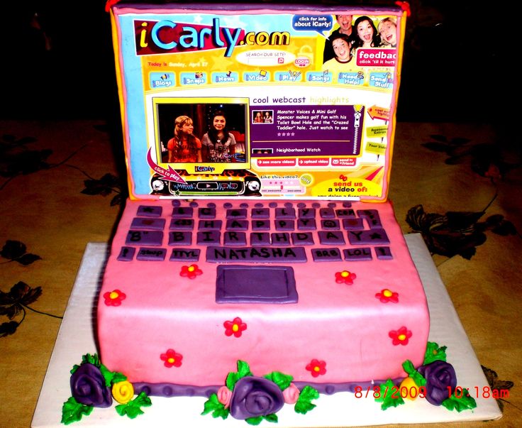 iCarly Birthday Laptop Cakes